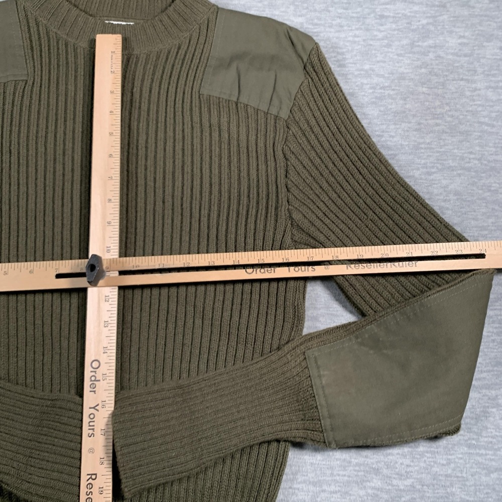 DSCP Valor Collection Sweater Mens 40 Olive‎ Green Wool Military Pullover Patch - Picture 6 of 11